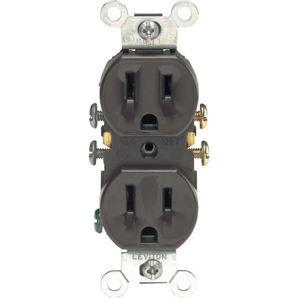 Leviton Ground Receptacle 15A Br 05320-0CP